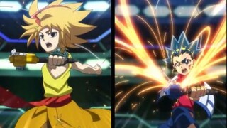 Beyblade Burst - VALT & FREE VS SILAS & RANTARO EP 24