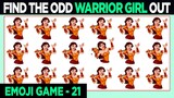 Warrior Girl Odd One Out Emoji Games No 21 | Find The Odd Emoji One Out | Spot The Difference