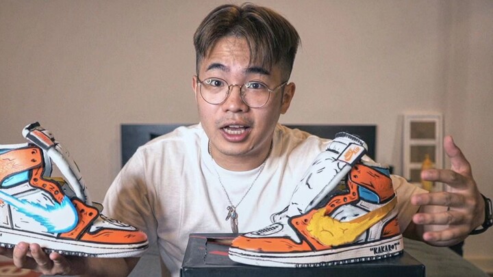 Change the 20,000 yuan off-white aj1 into a Dragon Ball co-branded model