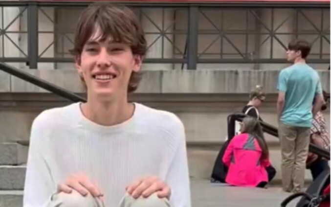 Street interview in New York with a 20-year-old trendy “puppy boy,” a model for major fashion brands
