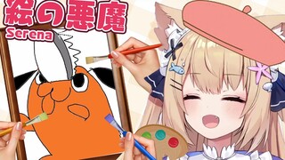 日本大猫恶魔尝试画出电锯恶魔