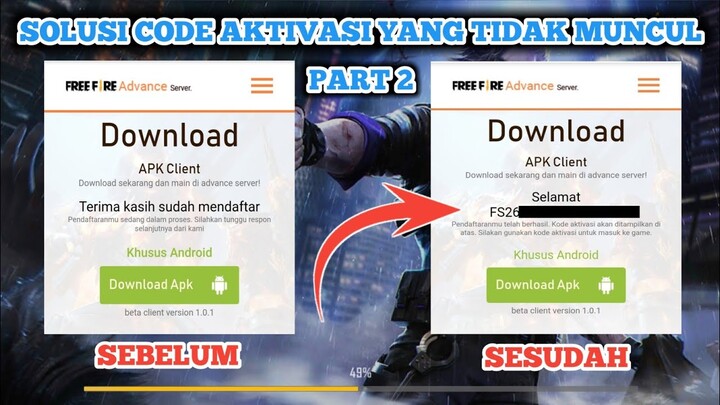 CARA DAFTAR ADVANCE SERVER + CARA DAPETIN CODE AKTIVASI ADVANCE SERVER TERBARU PART 2 APRIL 2021