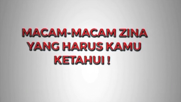 Macam-macam Zina!