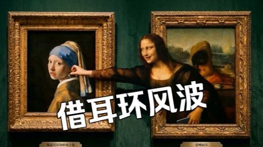 Mona Lisa borrows earrings to take a selfie, but the Pearl Girl isn’t pleased…