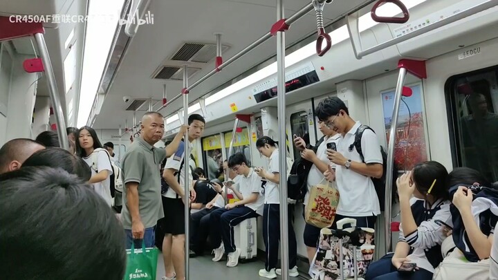 รถไฟใต้ดินจีนกวางโจวสาย4（เฟอิชาจิโย่→ดองชอง）สตรอเบอร์รี่L1มุมมองด้านซ้ายPOV
