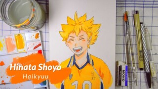 Haikyuu!! 🏐 | Hinata Shoyo | Watercolor 🖌