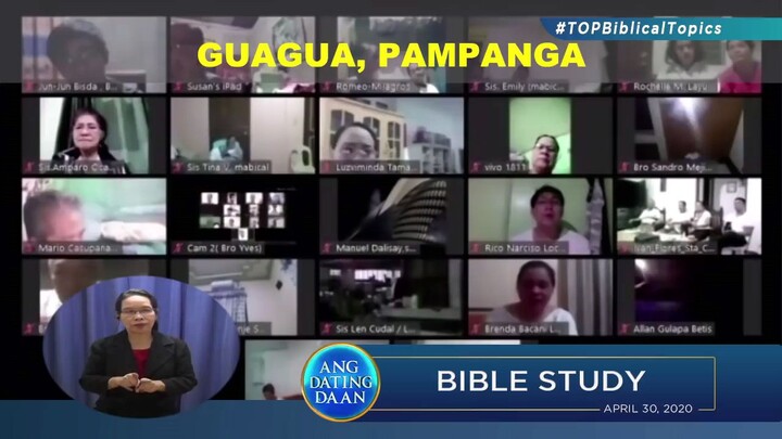 Ang Dating Daan Bible Study Aired- Thu, Apr 30, 2020 7 PM