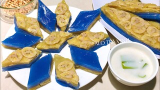 Ngon bất ngờ với Bánh Da Lợn Chuối Mềm- Dẻo- Dai Béo ngậy. Steamed banana cake