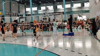 Hinata's serve was wrong and almost hit the grinder