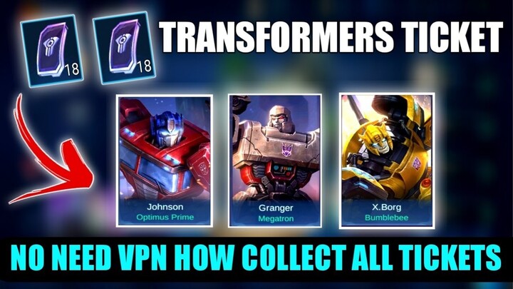 NO NEED VPN HOW TO CLAIM ALL TICKETS IN MOBILE LEGENDS EVENT | MLBB TRANSFORMERS TICKET