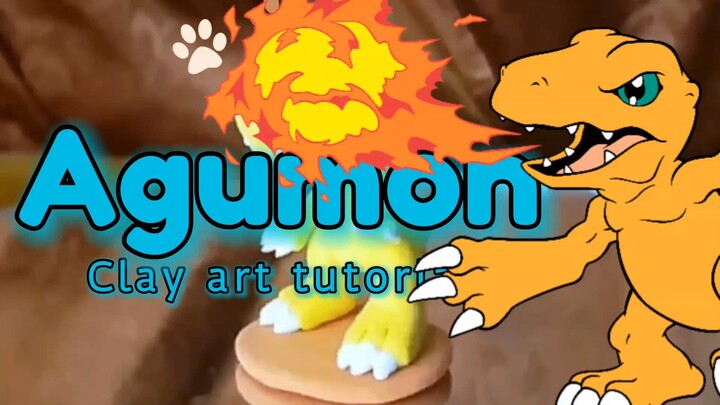 Agumon clay art tutorial.