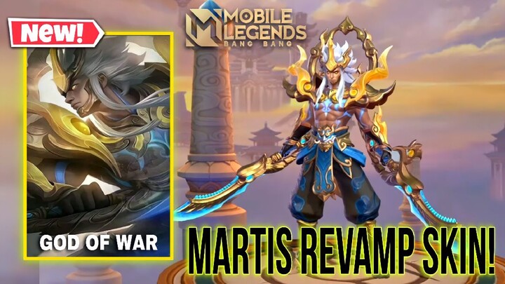 NEW MARTIS "GOD OF WAR" EPIC SKIN REVAMP | MARTIS REVAMP SKIN 2022 | MLBB NEW SKIN