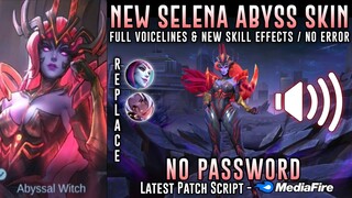 Updated Selena Abyss Skin Script No Password | Full Sound & Full Effects | Mobile Legends