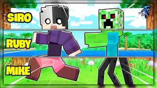 Minecraft nhưng 3 Người Điều Khiển 1 Nhân Vật | Siro Bất Lực Noob Ruby Và Mike Đen Sinh Tồn Quá Pro