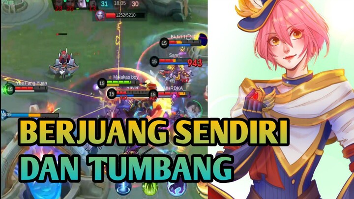 MEMANG MALAS KALI MAIN CUMA BERJUANG SENDIRI | FANNY GAMEPLAY MLBB