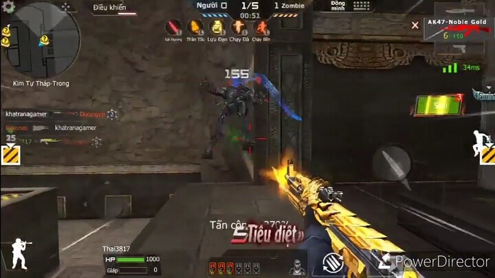 CrossFire Legends mobile: Săn Zombie Bằng Aka47-Nobel Gold , Vip fake, Zombie V4 Hoàng lăng.