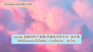 เพลงจีน 我期待的不是雪(而是有你的冬天- 张妙格 สิ่งที่ฉันรอคอยไม่ใช่หิมะ  จางเมี่ยวเก๋อ  - ซับไทย #ฉบับเต็ม