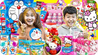 Đại Chiến Đồ Ăn Đồ Chơi Theo Nhân Vật Doraemon VS Hello Kitty ♥ Min Min TV Minh Khoa