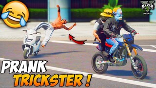 PRANK TRICKSTER BALAS DENDAM LINDES PAKE MOTOR ! (FUNNY MOMENTS) - GTA V ROLEPLAY INDONESIA