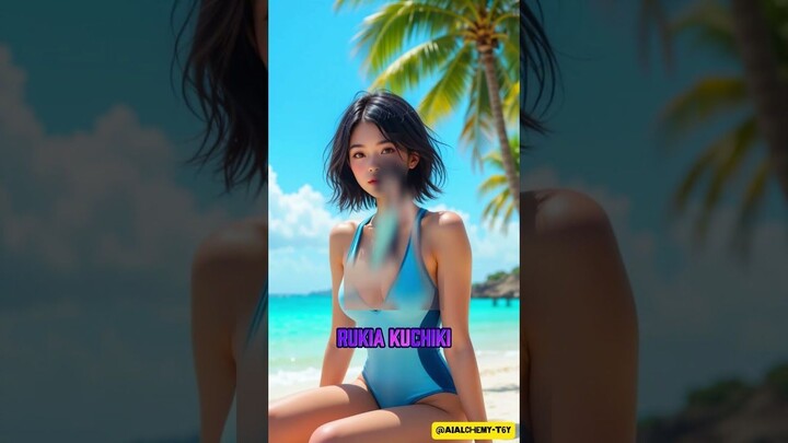 BLEACH Girls in REAL LIFE! Stunning Beach Photoshoot #shorts #bleach #anime #aiart