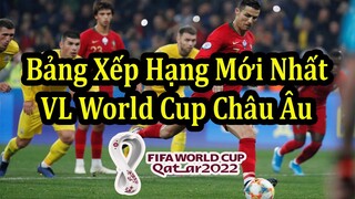 Bảng Xếp Hạng Vòng Loại World Cup Khu Vực Châu Âu Mới Nhất