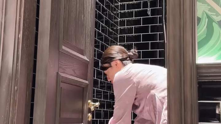 Summer job at a restaurant, borrowing the restroom!
