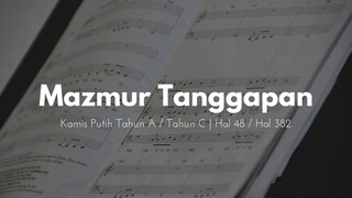 Mazmur Tanggapan Kamis Putih Tahun A / Tahun C - JenniferOdelia