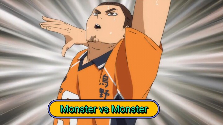 pertarungan voly monster tim karasuno melawan miya bersauda