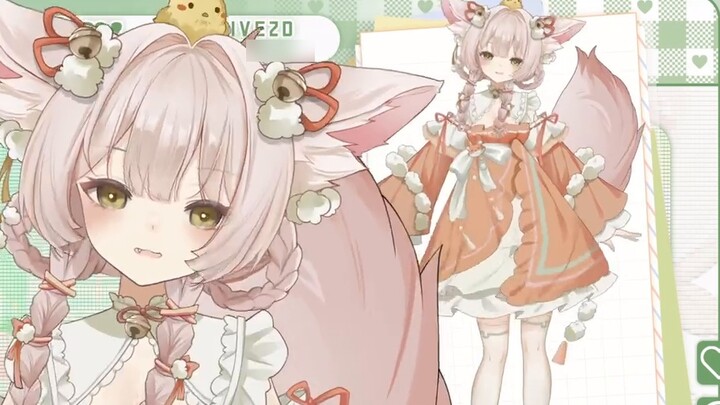 [Live2d model display] A fox with a really big tail!!!