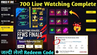 FFWS REDEEM CODE TODAY 🤩 FREE GLOOWALL SKIN AND EMOTE REDEEM CODE | FREE FIRE WORLD SERIES 2022 CODE