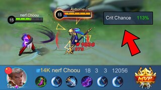 CHOU 113% CRITICAL CHANCE BUILD (WTF DAMAGE!!)