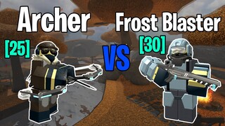 Archers vs Frost Blasters | Tower Defense Simulator | ROBLOX