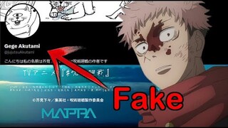 Jujutsu Kaisen Season 3 Anouncement Today Was FAKE With Proof