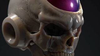 Desain imajinasi tengkorak Dragon Ball Frieza, Cell, Buu (oleh 3diegodm)