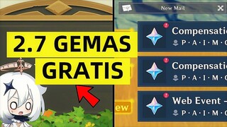 GEMAS GRATIS PELO ATRASO DA YELAN E DA 2.7 GENSHIN IMPACT