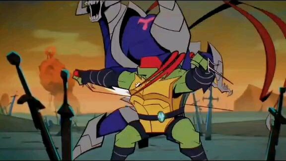 teenage mutant ninja turtles vs shredder😎😎😎