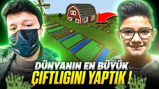 DÜNYANIN EN BÜYÜK ÇİFTLİĞİNİ YAPTIK !! Minecraft Hardcore #3