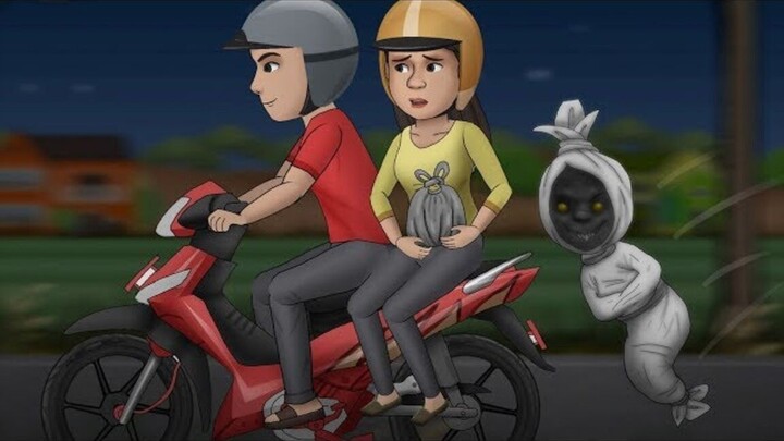 DIKEJAR POCONG CILIK - Kartun hantu, kartun lucu, animasi horor  Rizky Riplay #H