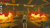 Put a fire on the stairs in Impa's room and see how Paya gets down