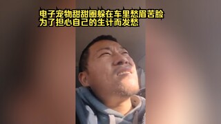 11月20号电子宠物甜甜圈依旧在玩间谍过家家游戏，甜甜圈躲在车里愁眉苦脸 为了担心自己的生计而发愁