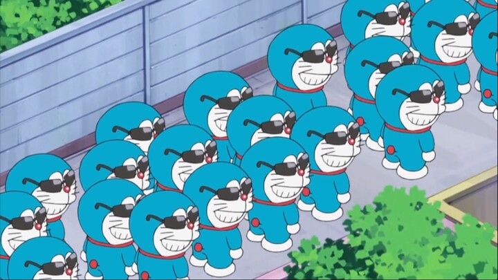 Nobita became so small that he was almost cut like a vegetable hahaha
