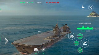 Modern Warships: Grinding using HMS QUEEN ELIZABETH.