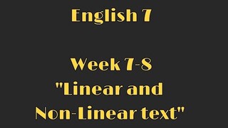 Module Vlogs: "Linear and Non-Linear text" || English 7 Week 7-8 || Clowder zone