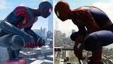 Peter Parker Vs Miles Morales - Combat & Traversal Comparison - PS5