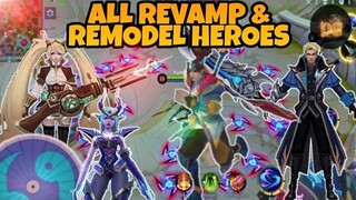 ALL REVAMP & REMODEL HEROES IN MOBILE LEGENDS