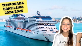 TEMPORADA BRASILEIRA DE CRUZEIROS 2024 2025 - Msc Grandiosa Msc Seaview Costa Diadema Costa Favolosa