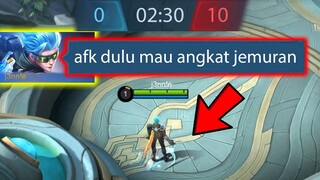 Prank Top 1 Gusion AFK Angkat Jemuran - Mobile Legends