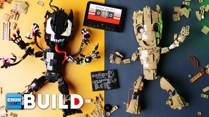 LEGO Speed Build! Venomized Groot vs I am Groot  | LEGO Marvel 2023 | Beat Build