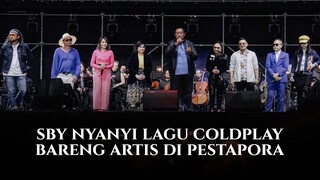 SBY Nyanyi Lagu Coldplay di Pestapora