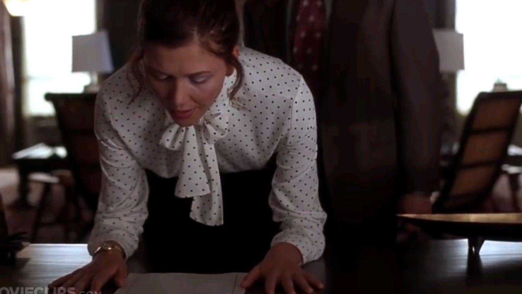 The secretary spanking scene